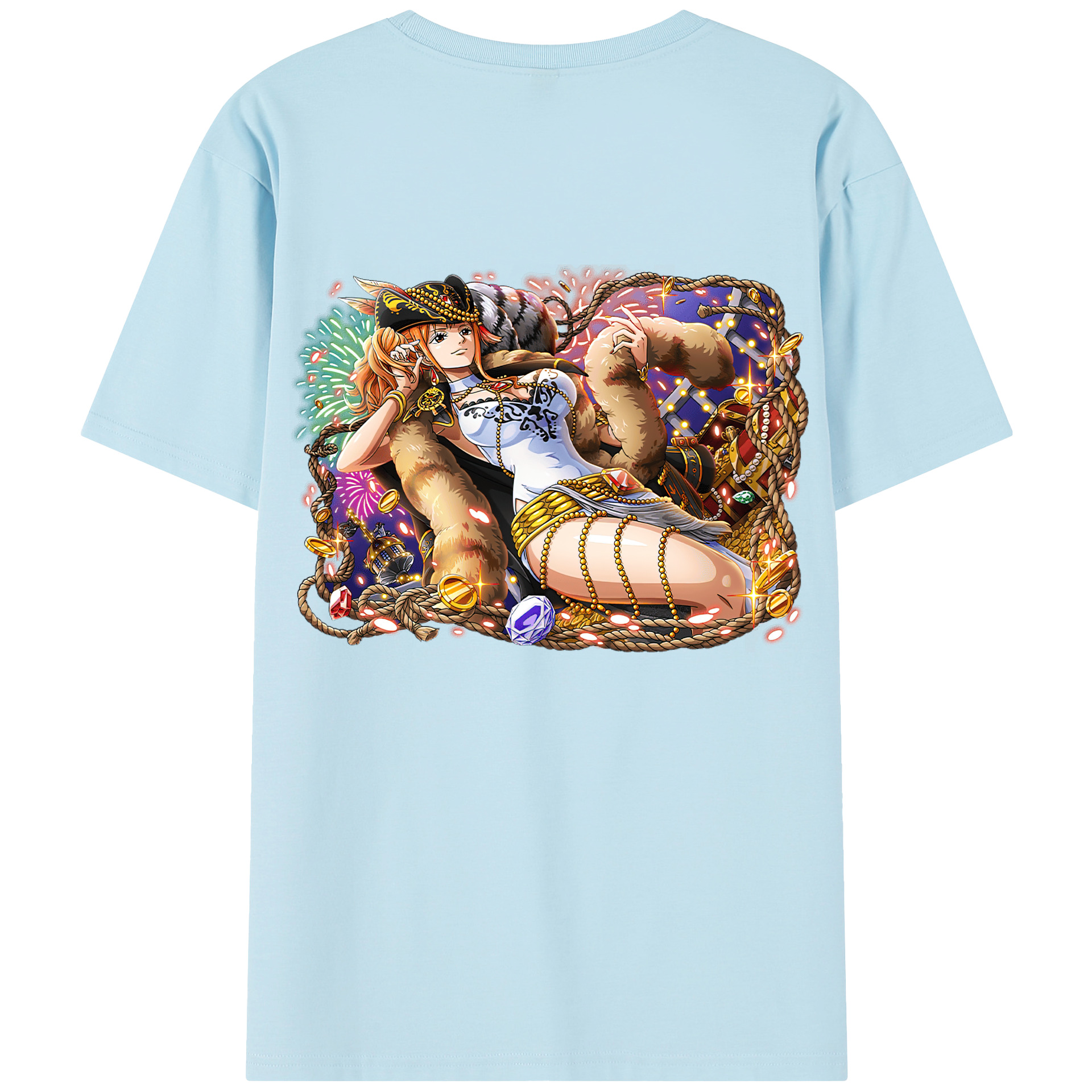 ワンピース ナミ ONE PIECE Nami 綿100％半袖Tシャツ（背面プリント）